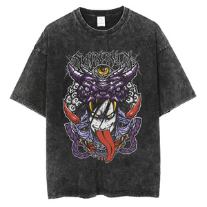 Camiseta estampada nueva de verano, camiseta holgada de manga corta con efecto desgastado de Uchiha <span class=keywords><strong>Itachi</strong></span> para hombre - Product Image 4