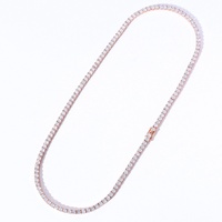 Chaîne cubaine Hip Hop en alliage plaqué or rhodié pour homme, collier ras-du-cou tennis serti de zircone, bijoux bling glacés, cadeau Europe Amérique