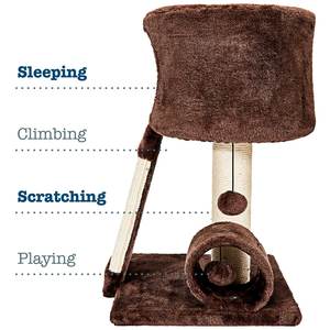 Hoge Kattenboom Met Grote Kattenhuis Krabpaal En Toren Indoor Kattenspeelgoed Gemaakt Van Hout <span class=keywords><strong>Sisal</strong></span> Papier Bont - Product Image 6