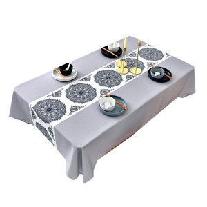 Custom Logo Rectangular <strong>Plastic</strong> Hotel Dining <strong>Table</strong> Luxury Floral Woven <strong>Clothes</strong> for Promotional Use - Product Image 5