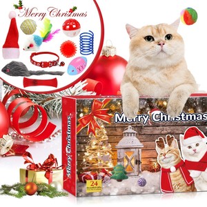 Boîte cadeau <span class=keywords><strong>de</strong></span> jouets pour chat Joyeux Noël, calendrier <span class=keywords><strong>de</strong></span> l'Avent 24 jours, compte à rebours surprise pour <span class=keywords><strong>chatons</strong></span>, prêt à être expédié, jouet festif pour animaux <span class=keywords><strong>de</strong></span> compagnie - Product Image 6