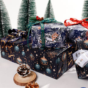 Wholesale 80g 43*300cm Christmas <b>Black</b> Packaging <b>Paper</b> Gift <b>Wrapping</b> <b>Paper</b> <b>Wrapping</b> <b>Paper</b> - Product Image 6