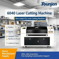 Machine de gravure et de découpe au laser CO2 Tounjen 6040, haute précision, refroidissement par eau, CNC, USB/Wi-Fi, acrylique, bois, plastique, verre, pierre