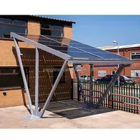 Support d'énergie solaire d'usine Carport Kit de montage au sol de panneau solaire Module Pv Carports en aluminium