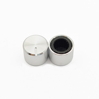 Kenop Kontrol Volume Aluminium CNC Custom Mini Audio 10x8mm dengan Shaft 6mm, Finishing Brushed untuk DAC, Headphone Amplifier, dan Pedal Gitar