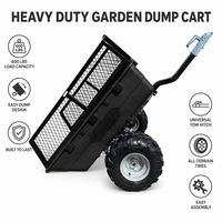 Remorque de transport ATV de 1500 lb pour la foresterie, remorque à bois revêtue de peinture en poudre, à attacher derrière un quad