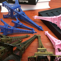 Modèle architectural 3D personnalisé de la tour Eiffel de Paris, décoration artisanale en métal, ornement, souvenir touristique français à la mode