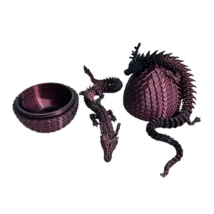 Las empresas de impresión 3D pueden personalizar la impresión 3D de plástico FDM Dragón chino y huevo de dragón Impresión 3D en línea