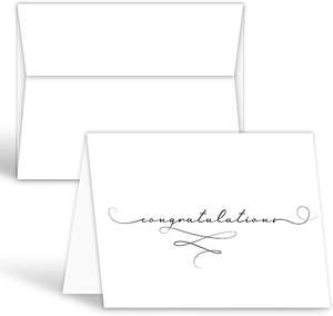 ขอแสดงความยินดีการ์ดอวยพรและซองจดหมายขอแสดงความยินดีระดับ2025ที่สำเร็จการศึกษา, งานแต่งงาน, หมั้น, 4.25 "x 5.5" - Product Image 1