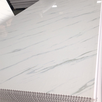1 mètre de large 100% étanche Carrera marbre PVC panneau mural pour mur humide salle de bain douche panneau mural revêtement panneau carrelage
