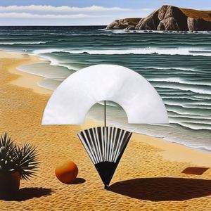 Promoción: Abanico Plegable de Plástico de 13 Pulgadas con Varillas de Kongfu, en Blanco para Sublimación, para Manualidades de Bambú - Product Image 3