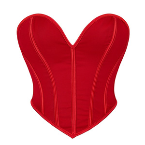 Corsetto gotico Vintage in tinta unita 2024nuovo corsetto con motivo opaco Plus Size a tazza aperta con lacci Bustier disossato corsetto sottoseno - Product Image 4