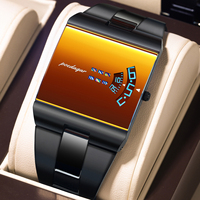 Montre-bracelet à quartz Poedagar 857 pour homme, design futuriste élégant et unique, étanche 3ATM, boîtier en alliage, bracelet en acier inoxydable
