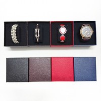Boîte de présentation en carton avec emplacements doublés d'éponge pour montres, bracelets et chaînes – Emballage cadeau