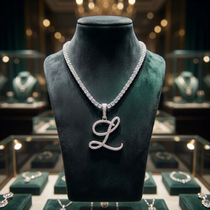 จี้เพชร D'VINS JEWELS เพชรเลี้ยงในห้องปฏิบัติการ ตัวอักษร L สไตล์ฮิปฮอป ชุบทอง 14K รับรองโดย GIA เครื่องประดับสำหรับทุกเพศ เหมาะสำหรับเป็นของขวัญในงานปาร์ตี้ - Product Image 3