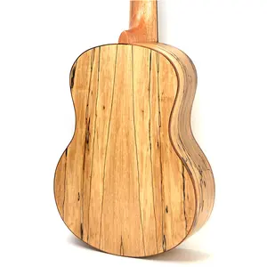 Commercio all'ingrosso OEM fatto a mano 23 pollici tenore ukulele solido spurce corpo in legno morto lato posteriore deadwood ukulele