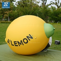 Ballon de citron gonflable Sculpture de fruits installation artistique Décoration de ballon gonflable Sculpture de fruits géante