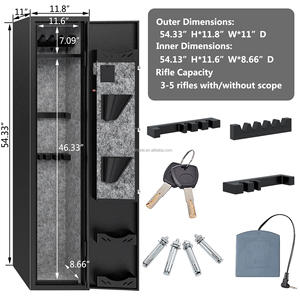 Bán Buôn Phổ Biến Kích Thước Lớn Thép Điện Tử Mật Khẩu Truy Cập Nhanh Súng An Toàn Lớn Cao Súng An Toàn Tủ Vân Tay - Product Image 3