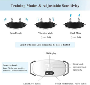 Anti bark <b>dog</b> <b>collar</b> Electric shock Vibration sound with LED For small <b>large</b> <b>dogs</b> no barking training <b>collar</b> <b>dog</b> accessories - Product Image 2