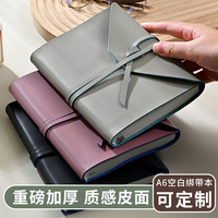 Libreta A6 de PU, Encuadernación Retro, Portátil, para Viajes, Personalizable con Logotipo Empresarial, Regalo Empresarial, Venta al por Mayor