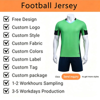 Maillots de football respirants personnalisables en gros, séchage rapide, haute qualité, multicolores, uniformes de football entièrement personnalisables