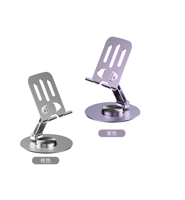 360° Rotating Aluminum Alloy Phone Stand Hollow Heat Dissipation Foldable Multi Adjustable Desktop Mobile Phone Tablet Holder