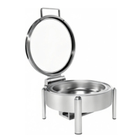 Plat à chafing rond en acier inoxydable avec couvercle en verre, ensemble chauffe-plats empilable pour buffet, idéal pour mariages, fêtes, restaurants et services de traiteur