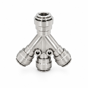 Connettore Rapido YOD Personalizzato in Acciaio Inox 304 316 da 1/<span class=keywords><strong>4</strong></span>" 3/8" a 3 Vie per Sistemi di Filtrazione Acqua Domestica - Product Image 2