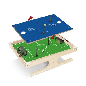 Table de football magnétique en bois 2 en 1 pour enfants et adultes