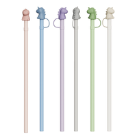 Paille à boire réutilisable en silicone Eversoul, anti-fuite, avec couvercle anti-poussière pour bouteille d'eau