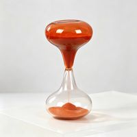 Künstlerische Bernsteinfarbene Glas-Sanduhr Einzigartiger Unregelmäßiger Sandtimer Handgeblasenes Kunsthandwerk Sanduhr für Zuhause Büro Wohnzimmer Geschenk