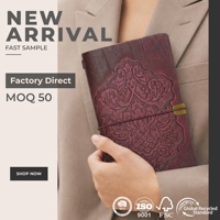 Carnet personnalisé avec logo, A6, couverture souple, bande élastique, nouvelle arrivée, rechargeable, journal de voyage en cuir PU vieilli vintage pour femmes