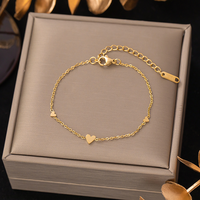 Bracelets Chaîne Serpent en Titane Plaqué Or Étanche Non Décolorant avec Diamants et Perles, Bangles Élégants pour Femmes Tendance