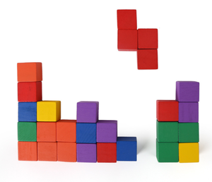 Cubos de madera coloridos, bloque de madera, ayuda para enseñanza de matemáticas - Product Image 4