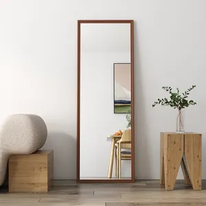 북유럽 전신 거울 일본 가족 침실 거울 바닥 길이 대형 레트로 스테레오 드레싱 거울 문