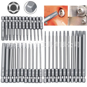 Torx <b>Screwdriver</b> <b>Bits</b> <b>Set</b> S2 50 75 100mm Hex Shank Industrial Grade Metric Tool Steel - Product Image 1