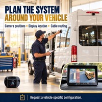 Sistem Kamera MDVR Truk Bus Layar 10 Inci 4/8 Saluran Layar Terpisah AHD Penglihatan Malam GPS/WiFi 12-36V IP68 Tahan Air 1080P HD