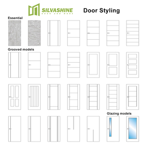 Melamin MDF tahan air <span class=keywords><strong>PVC</strong></span> kayu veneer Internal pintu produsen Modern ruang tamu kamar tidur kontemporer pintu Interior - Product Image 2