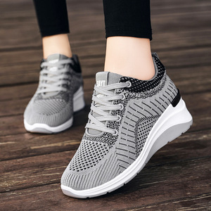 Nouvelles baskets décontractées pour femmes, rehaussantes, respirantes, à enfiler, à semelles plates, pour la marche et la course - Product Image 3