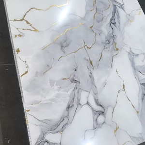 High Glossy 1220x3000mm 4mm WPC <strong>Wall</strong> <strong>Panel</strong> / 3D Printed Marble UV Sheet Classic <strong>Waterproof</strong> Design <strong>for</strong> Household &amp; Hotel Use - Product Image 1