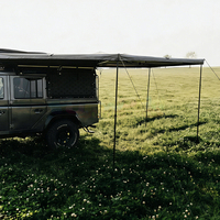 Auvent de camping 270 degrés en aluminium imperméable 4x4, auvent 270 pour toit de voiture avec coque rigide, abri solaire extérieur pour voiture