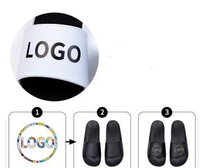 Wholesale Custom Indoor Home Slides Latest Design PVC Sandals <b>Thick</b> <b>Soles</b> Soft Female <b>slippers</b> Custom Flip Flops for Unisex - Product Image 4
