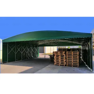 Low Price Movable Push-pull Event Sliding Waterproof Portable Sunshade Canopy Outdoor Large Warehouse Storage Shelter Tent