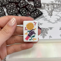 Jeu de Mahjong Acrylique Personnalisé 3 Couches 2026, 160 Tuiles à Motif Mexicain Jour des Morts, Idéal pour Cadeau de Fêtes et Jeu de Table