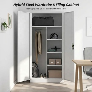 <span class=keywords><strong>Armario</strong></span> Metálico de Acero, Guardarropa de Oficina, <span class=keywords><strong>Organizador</strong></span> de Archivos, Alacena de Almacenamiento para Dormitorio o Gimnasio - Product Image 4
