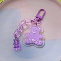 Dessin animé Anime coloré pendentifs porte-clés mignon en gros pas cher porte-clés en aluminium cadeau porte-clés vacances breloques ensembles fête faveur