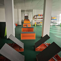 Ensemble d'entraînement d'obstacles de parkour en bois souple pour adultes et enfants de maternelle