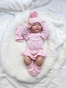 Romper Personalizado de Punto con Volantes, Diseño Personalizado, 100% Algodón, Cierre de Botones, Edad 0-6 Meses, Regalo para Recién Nacido - Product Image 2
