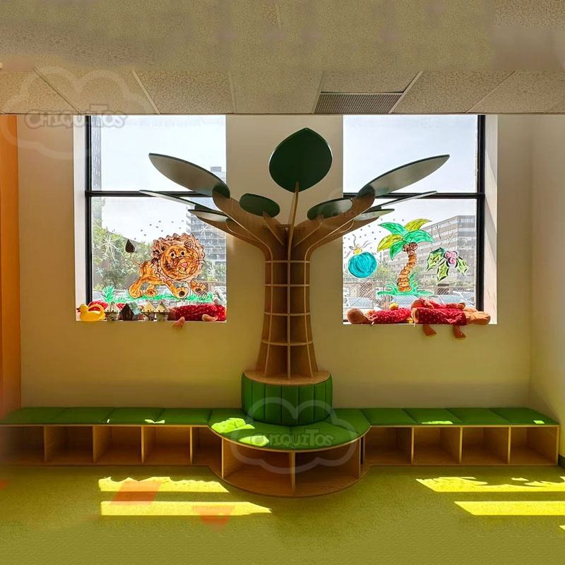 Chiquitos Montessori Classroom Wood Bookshelf Kindergarten Reading ...