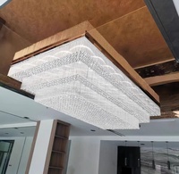 Lustre en cristal LED de grande taille, éclairage personnalisé pour salle de banquet, décoration moderne et luxueuse pour club, mariage, hôtel, restaurant